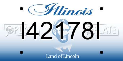 I42178I Illinois License Plate