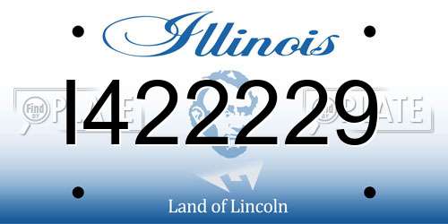 I422229 Illinois License Plate