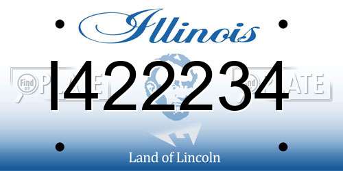 I422234 Illinois License Plate