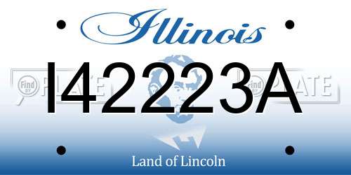I42223A Illinois License Plate