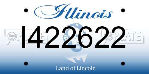 I422622 Illinois License Plate