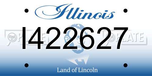 I422627 Illinois License Plate