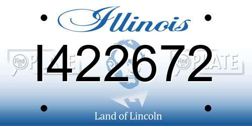 I422672 Illinois License Plate