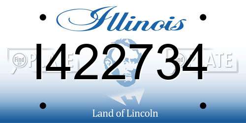 I422734 Illinois License Plate