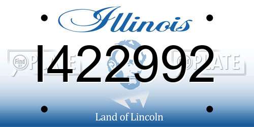 I422992 Illinois License Plate
