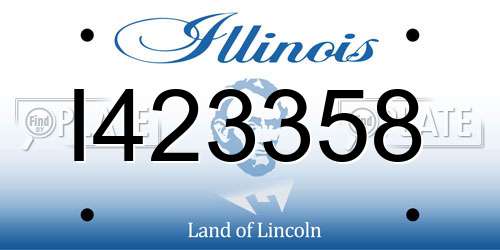 I423358 Illinois License Plate
