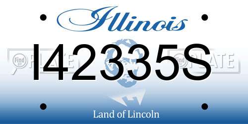 I42335S Illinois License Plate