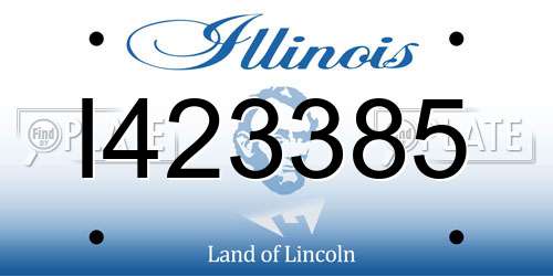 I423385 Illinois License Plate