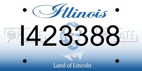 I423388 Illinois License Plate