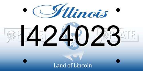 I424023 Illinois License Plate