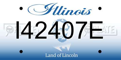 I42407E Illinois License Plate