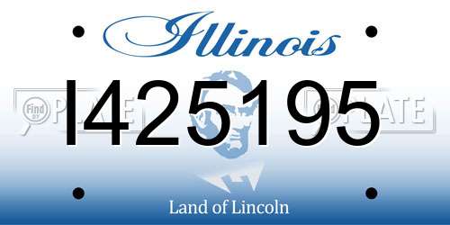 I425195 Illinois License Plate