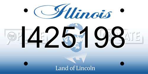 I425198 Illinois License Plate