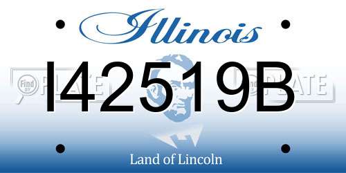 I42519B Illinois License Plate