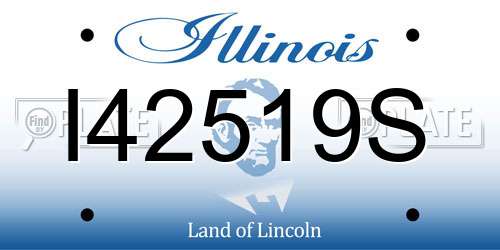 I42519S Illinois License Plate