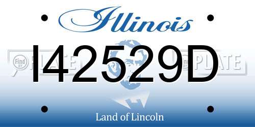 I42529D Illinois License Plate