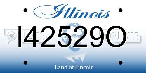 I42529O Illinois License Plate