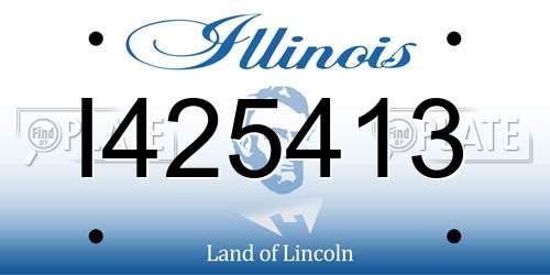 I425413 Illinois License Plate