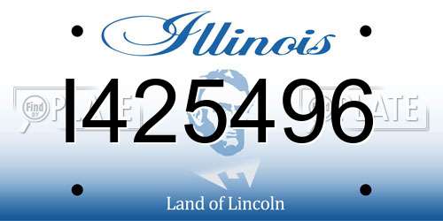 I425496 Illinois License Plate