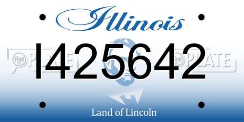 I425642 Illinois License Plate