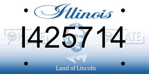 I425714 Illinois License Plate