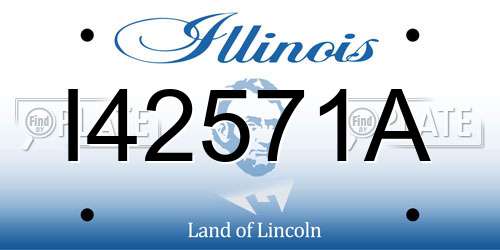 I42571A Illinois License Plate