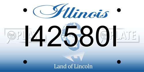 I42580I Illinois License Plate