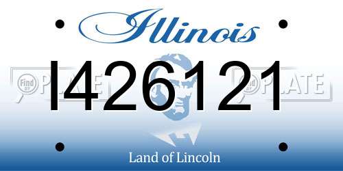 I426121 Illinois License Plate