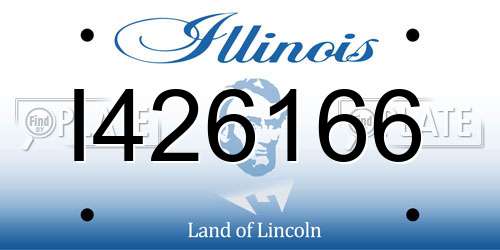 I426166 Illinois License Plate