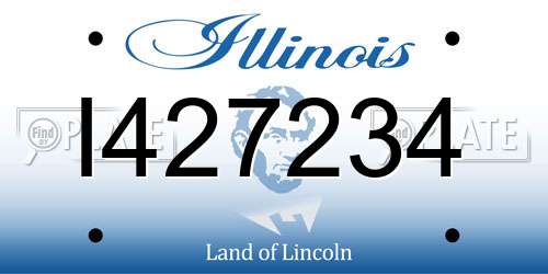 I427234 Illinois License Plate