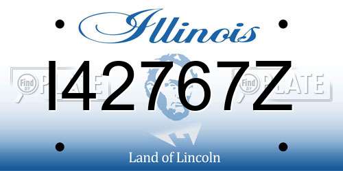 I42767Z Illinois License Plate
