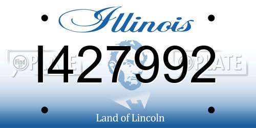 I427992 Illinois License Plate