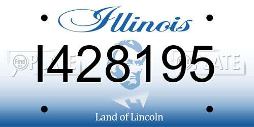 I428195 Illinois License Plate