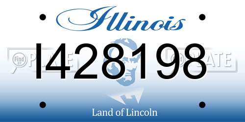 I428198 Illinois License Plate