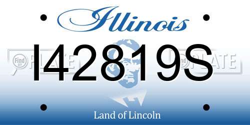 I42819S Illinois License Plate
