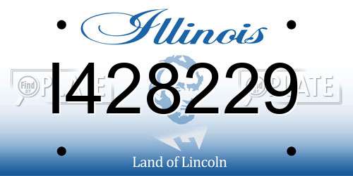 I428229 Illinois License Plate