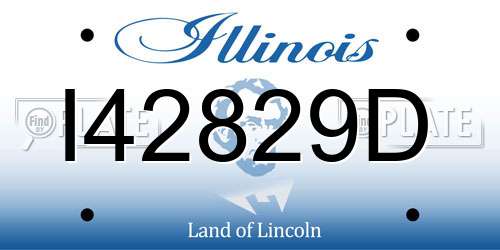 I42829D Illinois License Plate