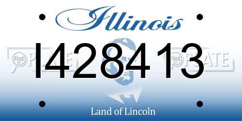 I428413 Illinois License Plate