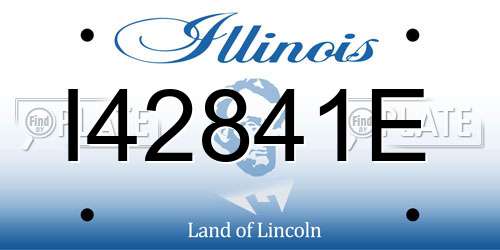 I42841E Illinois License Plate