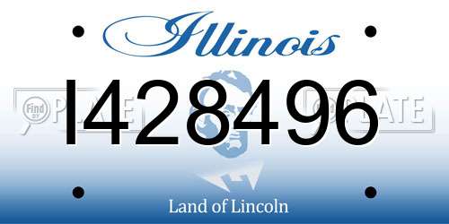 I428496 Illinois License Plate