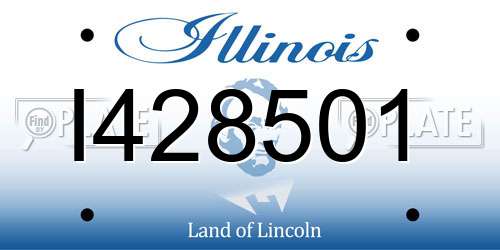 I428501 Illinois License Plate