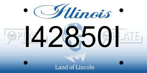I42850I Illinois License Plate