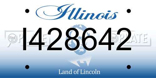 I428642 Illinois License Plate