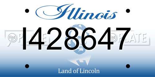 I428647 Illinois License Plate