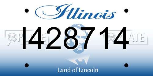 I428714 Illinois License Plate