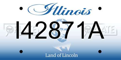 I42871A Illinois License Plate