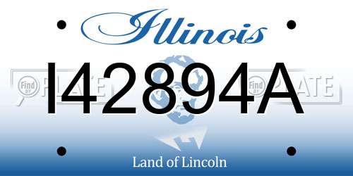 I42894A Illinois License Plate