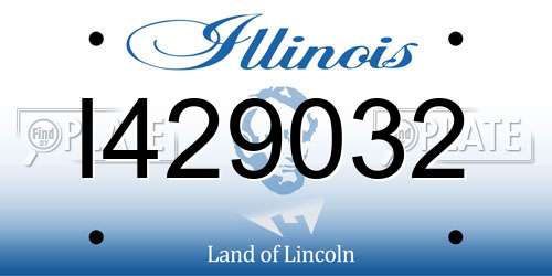 I429032 Illinois License Plate