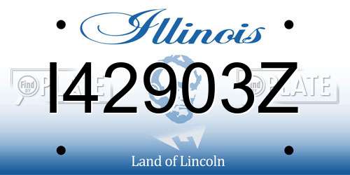 I42903Z Illinois License Plate