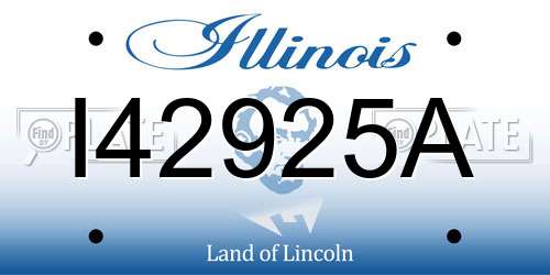 I42925A Illinois License Plate